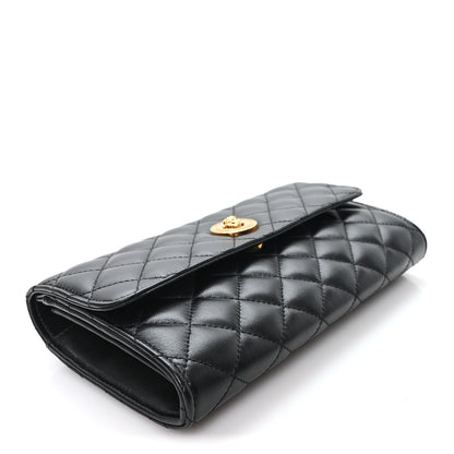 Versace Lambskin Quilted Medusa Wallet On Chain Crossbody Black 4 of 9