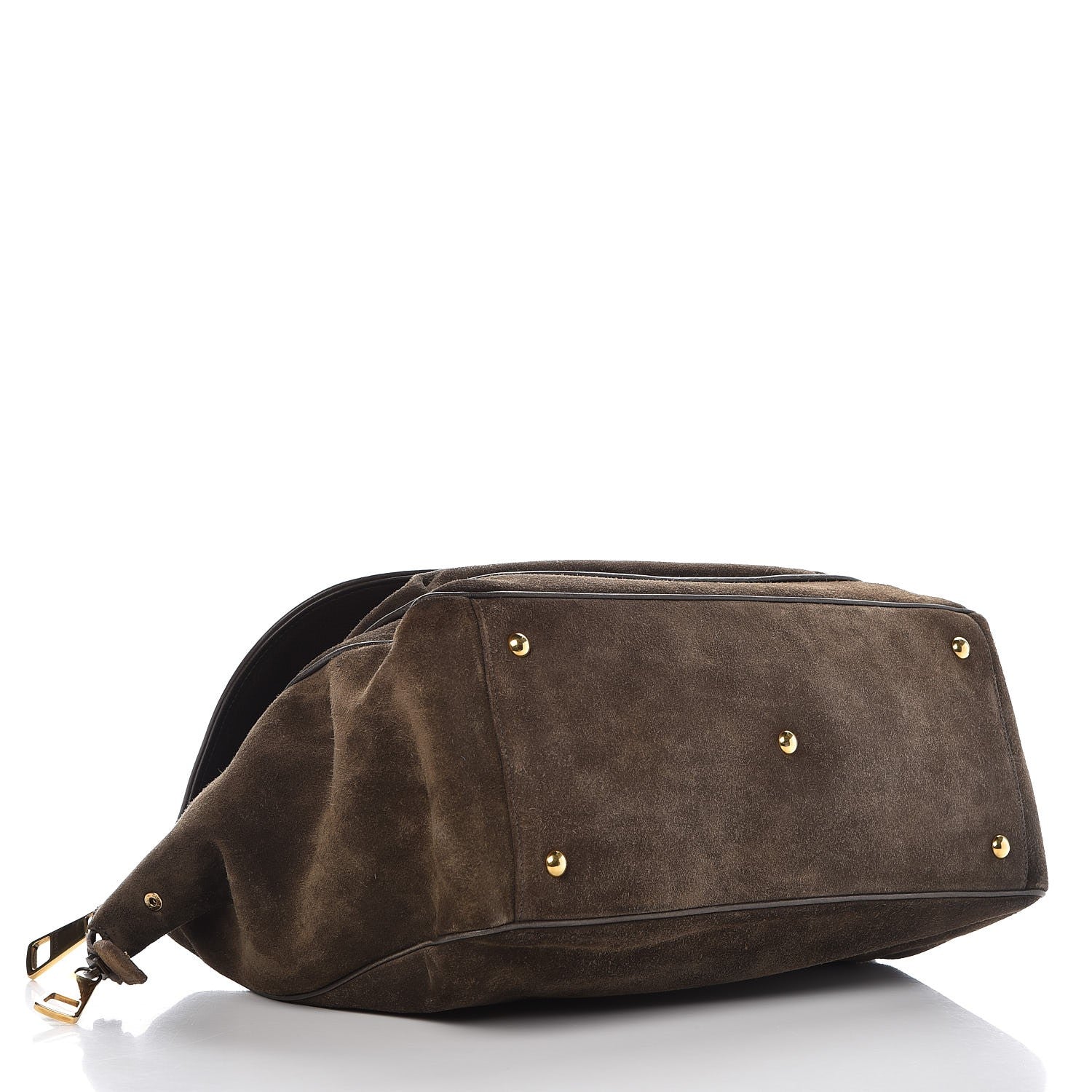 Gucci Suede Medium 1973 Top Handle Satchel Olive 4 of 16