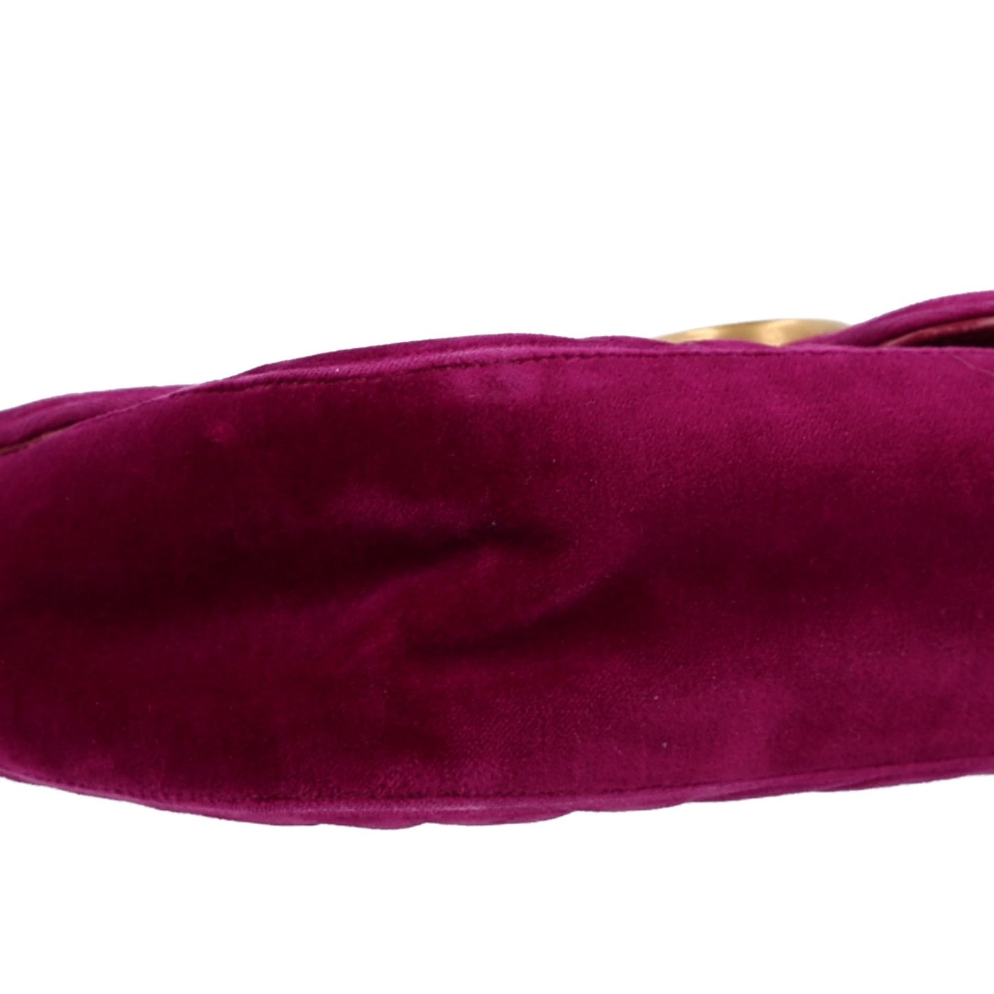 Velvet Matelasse Medium GG Marmont Shoulder Bag Fuchsia Violet Cyclamen
