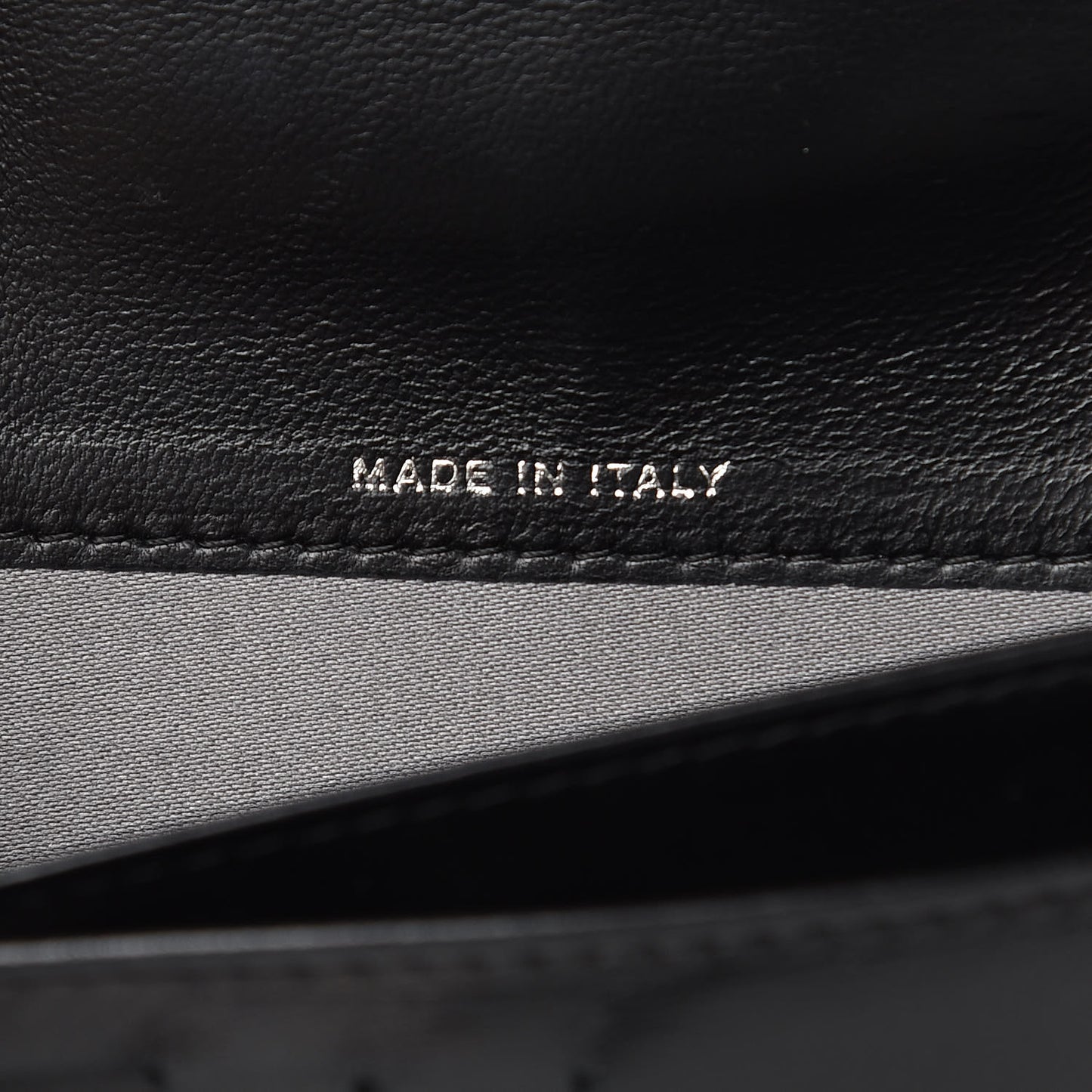 Lambskin Camellia Embossed Zip Around Organizer Wallet Black