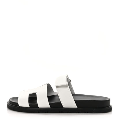 Hermes Calfskin Womens Chypre Sandals 39 White 1 of 9