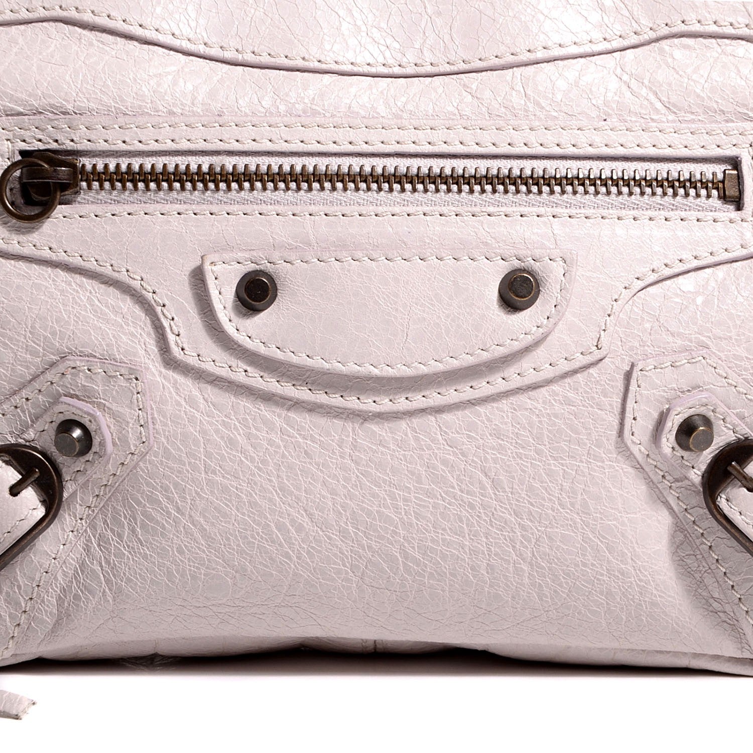 Balenciaga Agneau Classic Hardware Porte Toilette Makeup Clutch Nacre 10 of 10