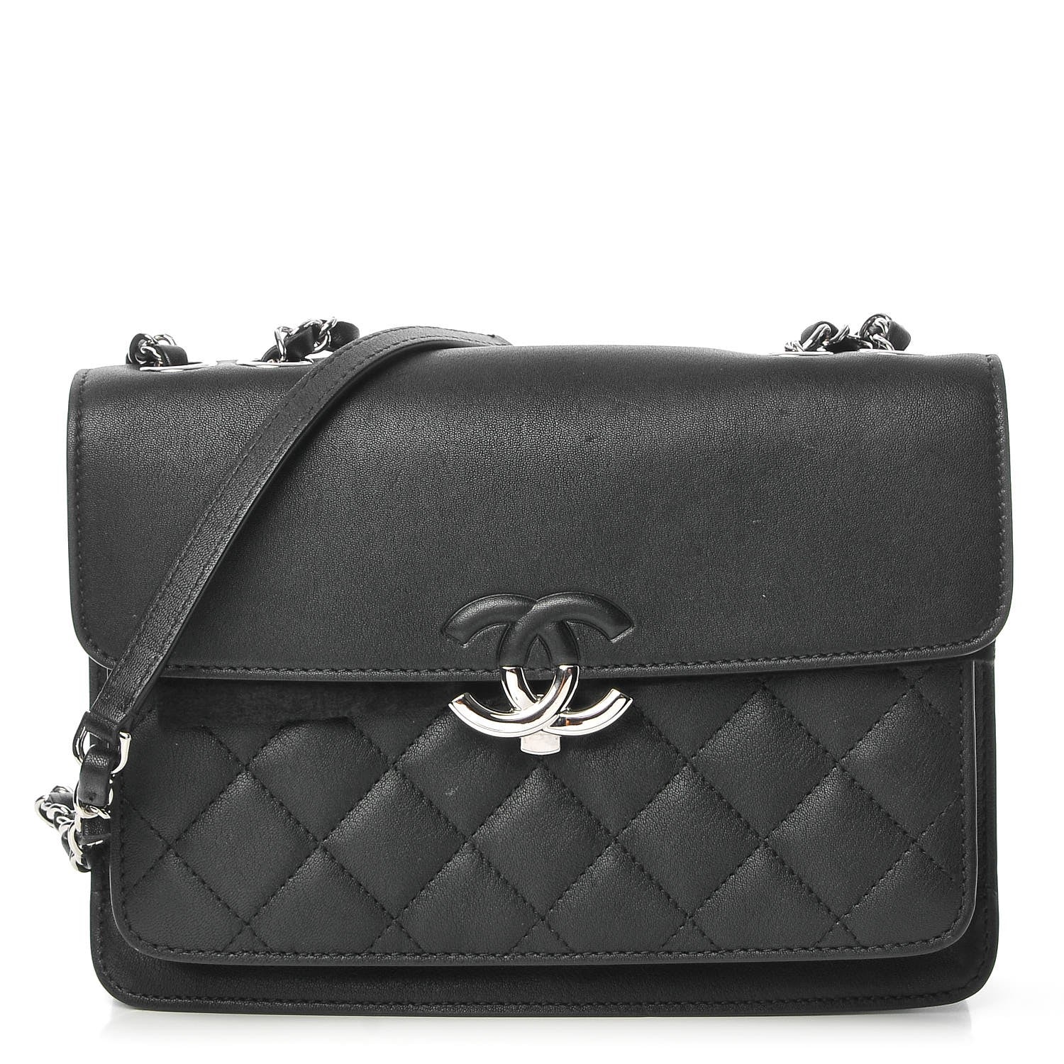 Chanel Lambskin Quilted Mini Urban Companion Flap Black 1 of 8