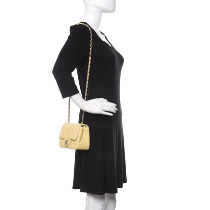 Chanel Lambskin Quilted Mini Square Flap Light Yellow 2 of 10