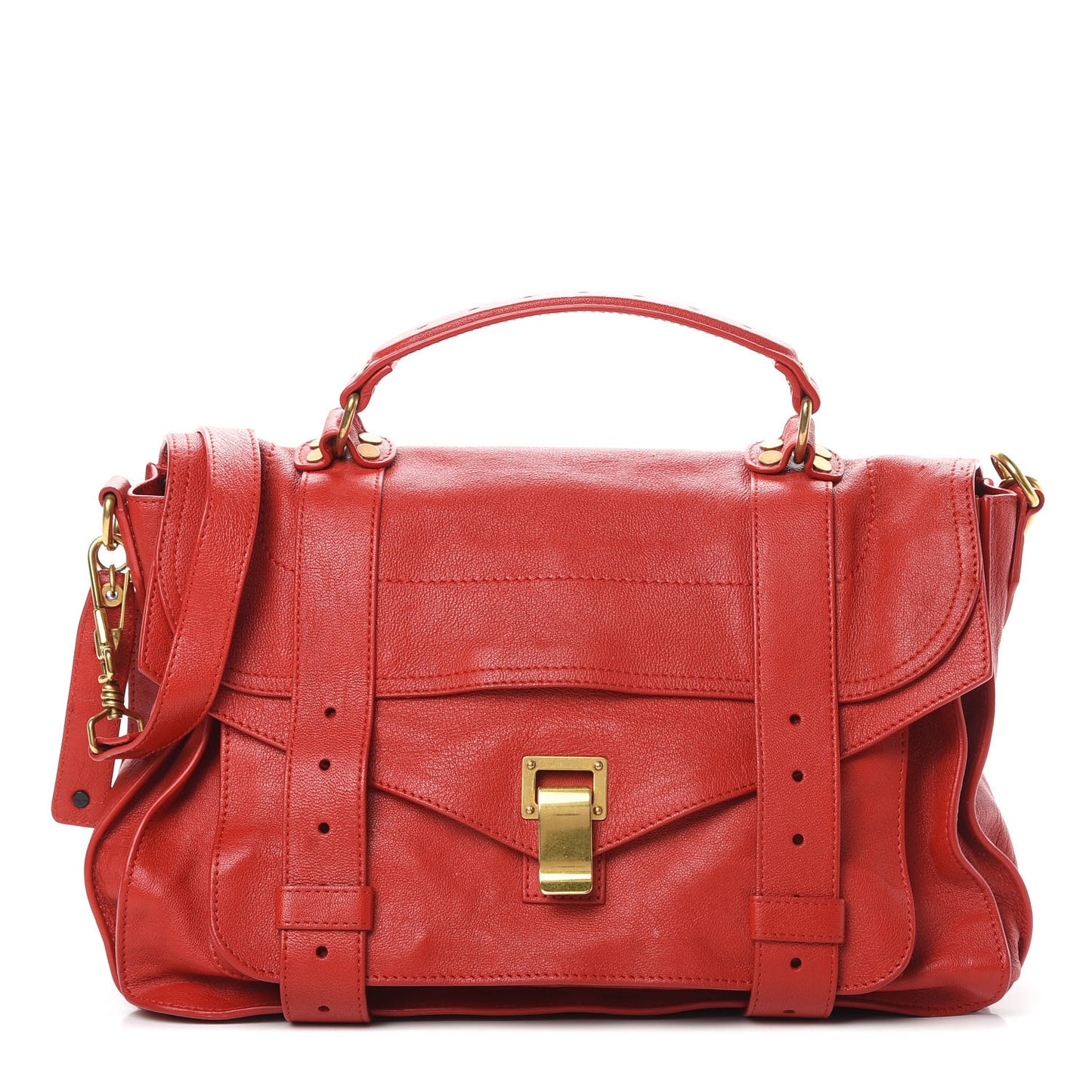 Lambskin Medium PS1 Satchel Red