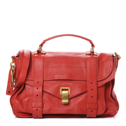Proenza Schouler Lambskin Medium PS1 Satchel Red 1 of 13
