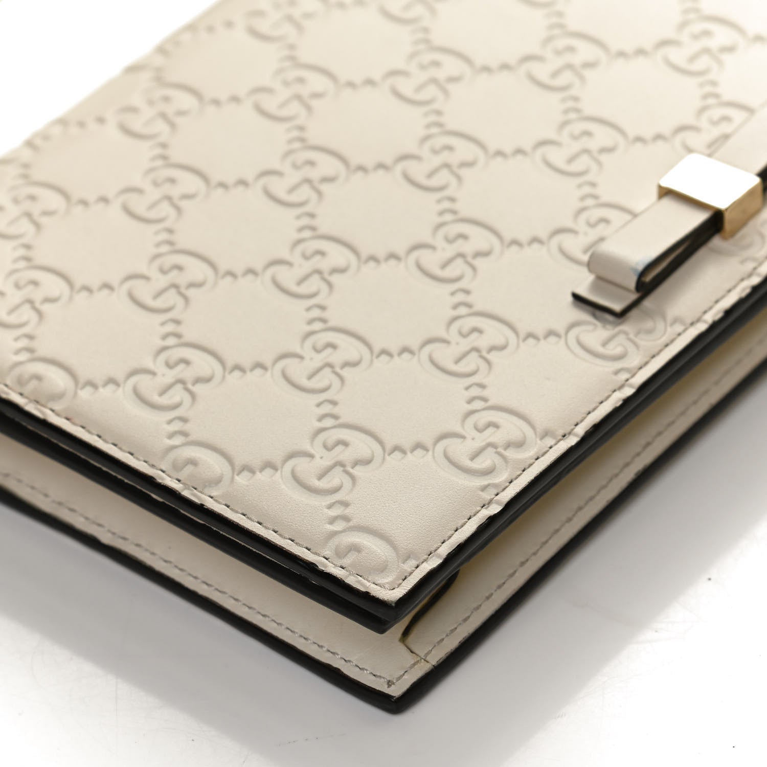 Gucci Guccissima Signature Bowy Chain Wallet Mystic White 10 of 10