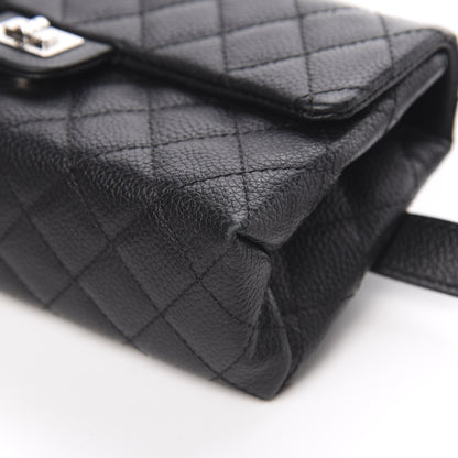 Chanel Grained Calfskin Quilted 2.55 Reissue Flap Belt Bag Clutch Black 12 of 13
