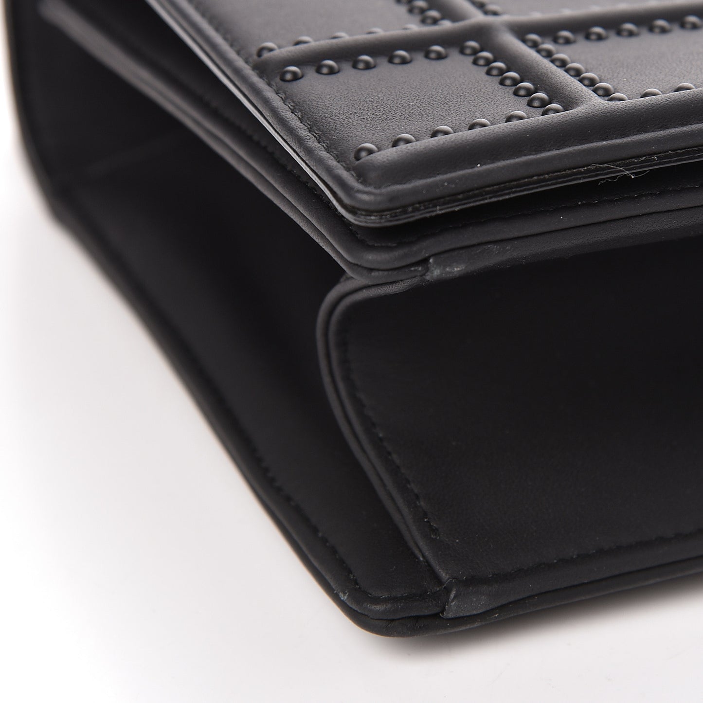 Ultra Matte Calfskin Studded Medium Diorama Flap Bag Black