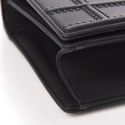 Christian Dior Ultra Matte Calfskin Studded Medium Diorama Flap Bag Black 9 of 10