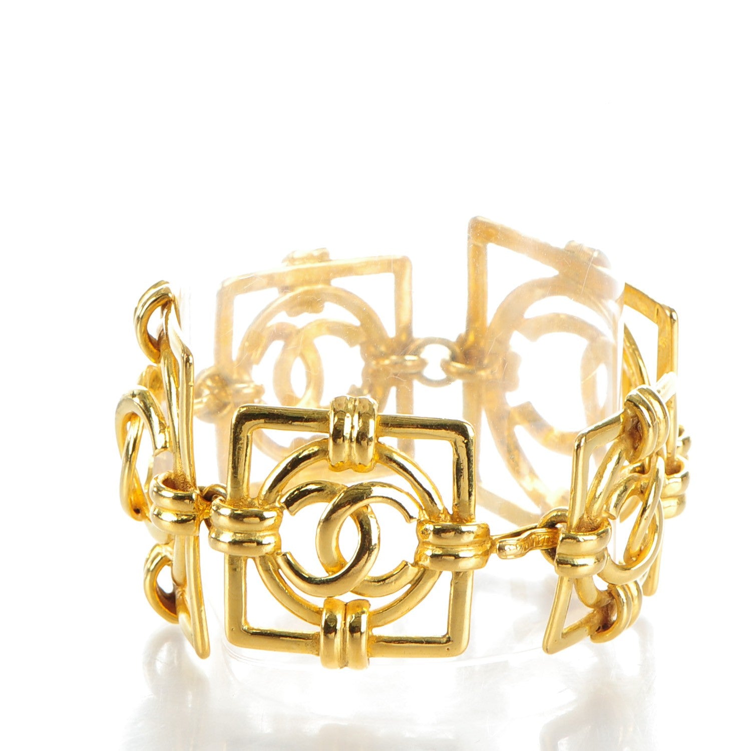 Chanel CC Square Bracelet Gold 3 of 5