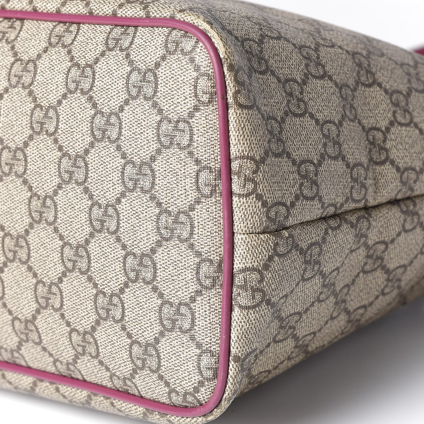 GG Supreme Monogram Medium Zippered Tote Beige New Rosette