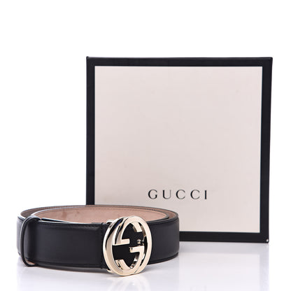 Gucci Calfskin Interlocking G 37mm Belt 85 34 Black 8 of 8
