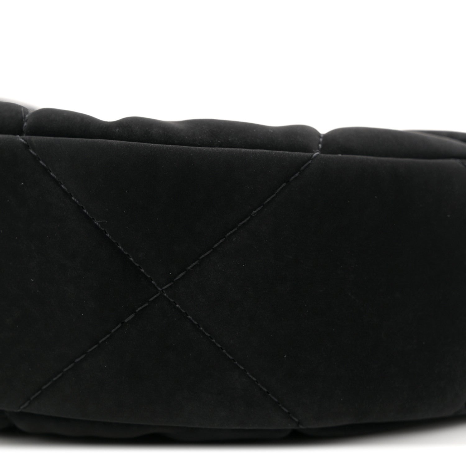 Chanel Velvet Effect Nylon Shiny Crumpled Calfskin Coco Neige