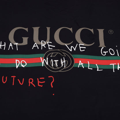 Gucci Silk Coco Capitan Logo Scarf Black 2 of 5