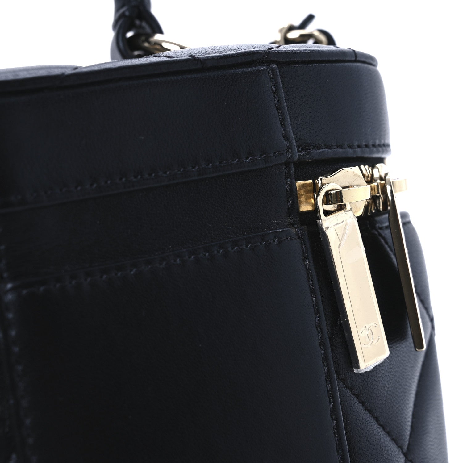 Chanel Lambskin Quilted Trendy Vanity Case Black 11 of 12