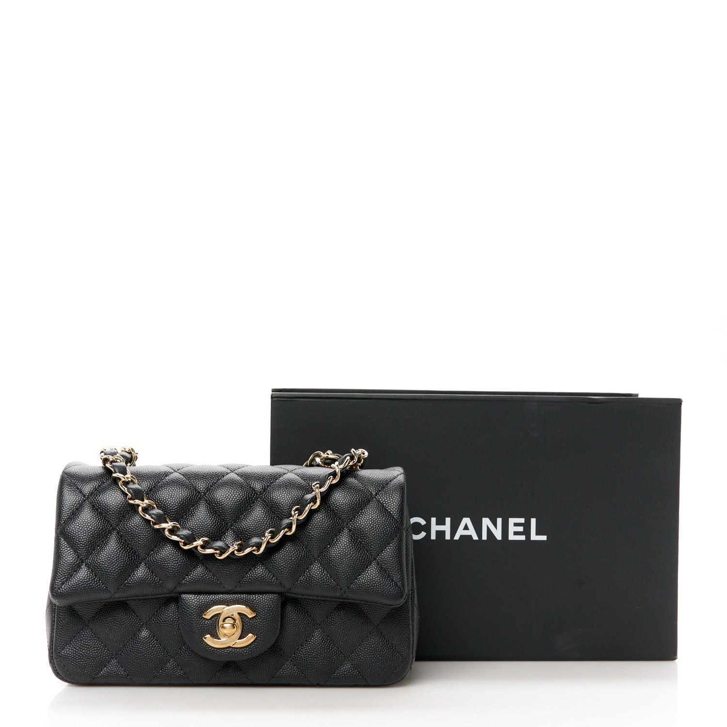 Chanel Caviar Quilted Mini Rectangular Flap Black 12 of 12