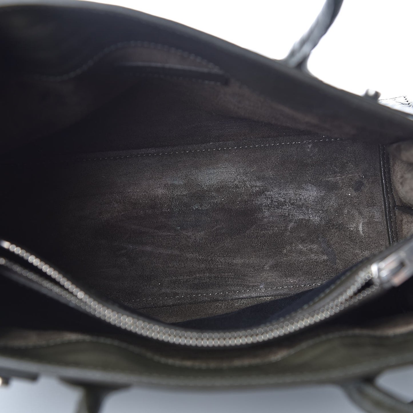 Calfskin Crocodile Embossed Baby Supple Sac De Jour Dark Leaf