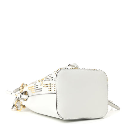 Fendi Vitello Liberty F is Fendi FF Studded Mini Mon Tresor Bucket Bag White 4 of 11