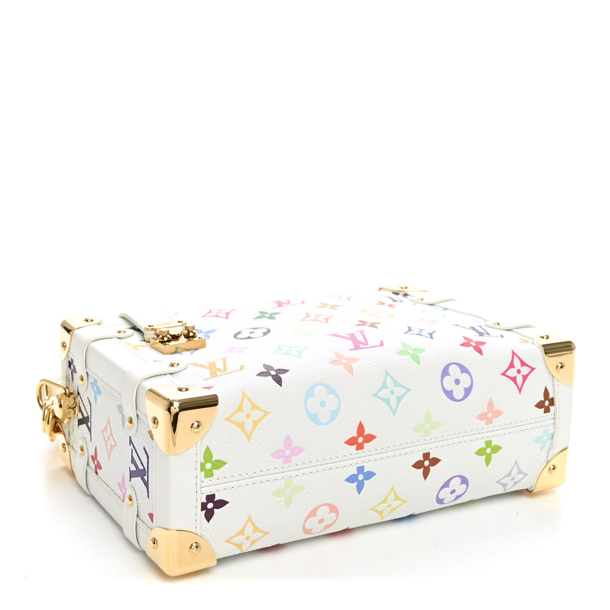 Louis Vuitton LV x TM Cowhide Monogram Multicolor Side Trunk MM White 4 of 9