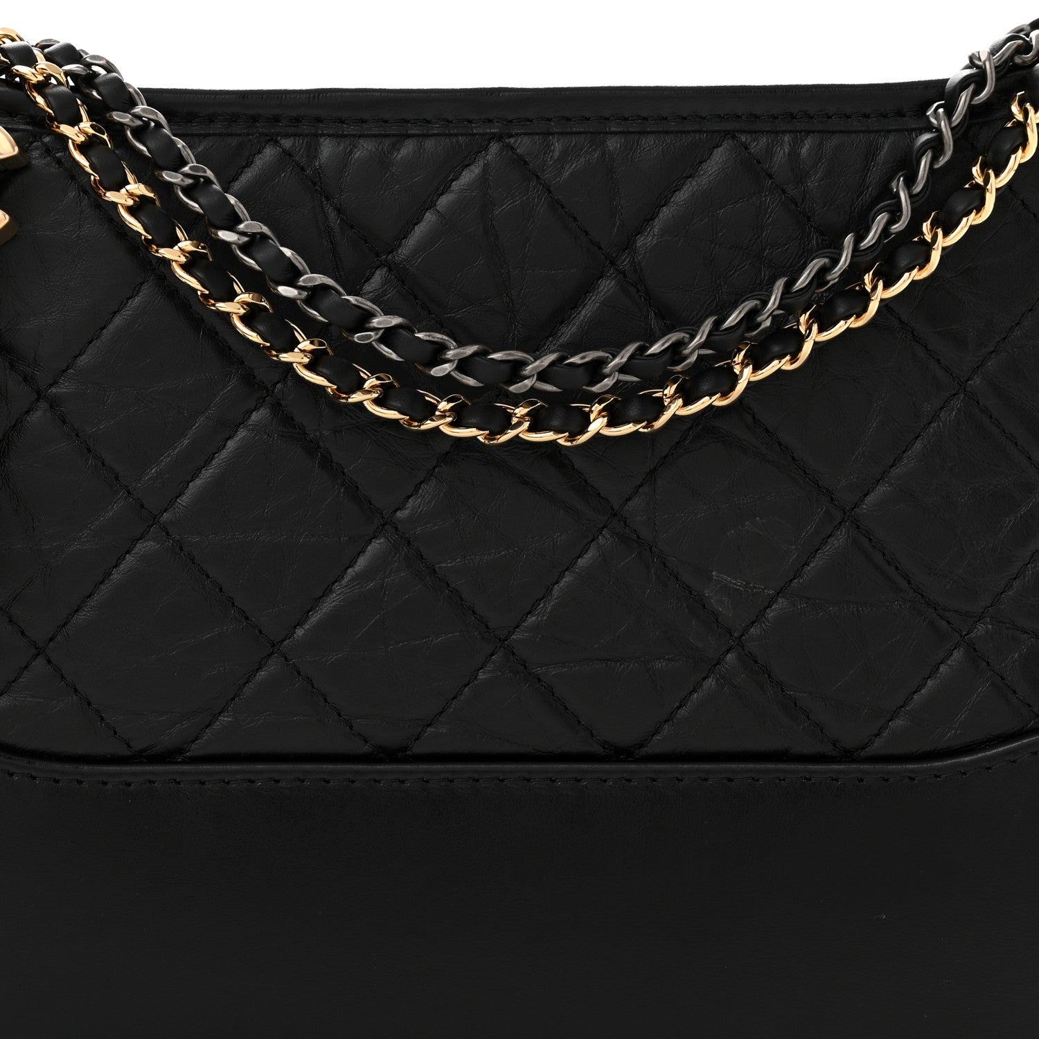 Chanel Aged Calfskin Quilted New Medium Gabrielle Hobo Black 8 of 11