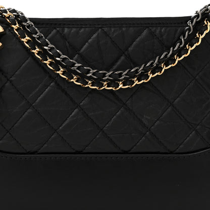 Chanel Aged Calfskin Quilted New Medium Gabrielle Hobo Black 8 of 11