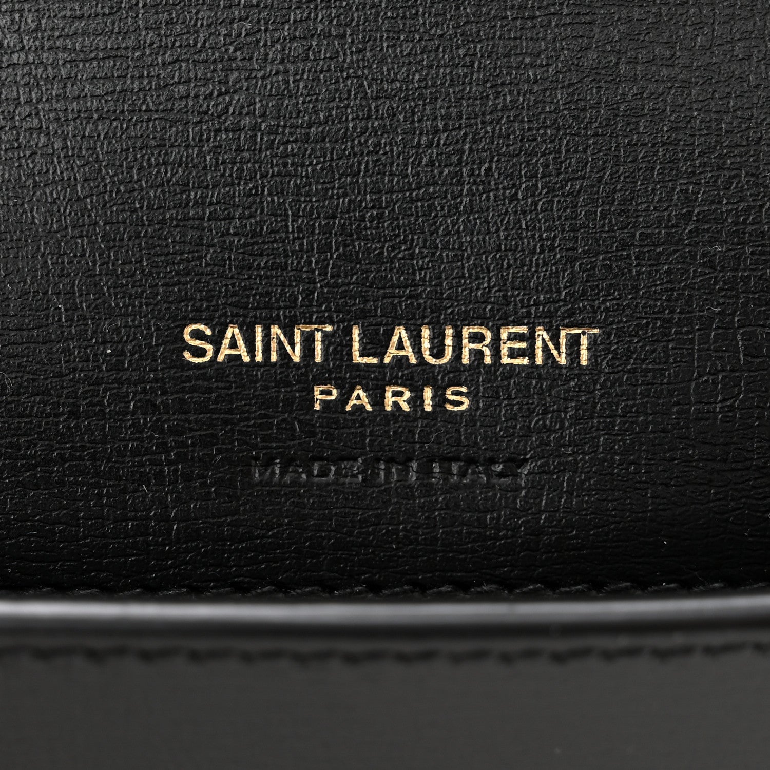 Saint Laurent SAINT LAURENT Smooth Calfskin Monogram Phone Holder Crossbody Black 5 of 9