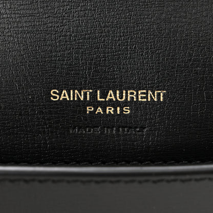 Saint Laurent SAINT LAURENT Smooth Calfskin Monogram Phone Holder Crossbody Black 5 of 9
