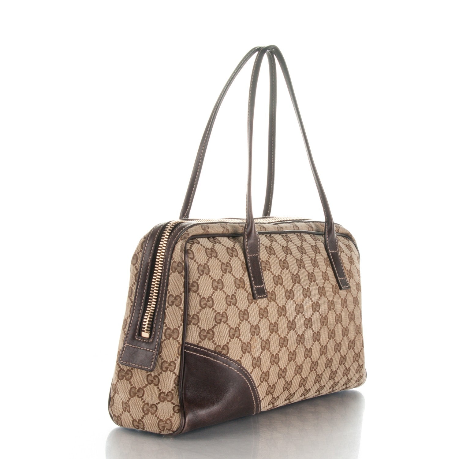 Gucci Monogram New Britt Medium Boston Dark Brown 3 of 7