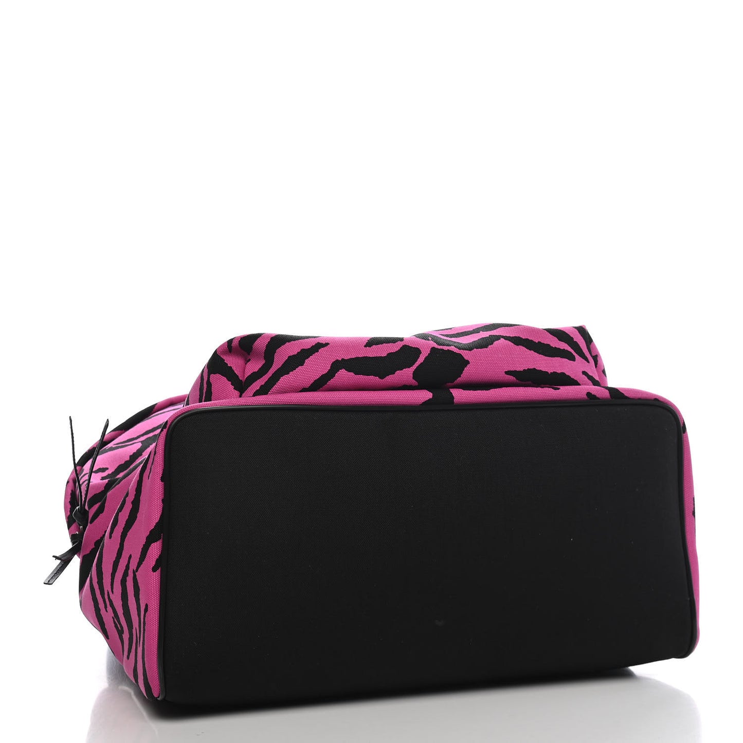 Canvas Zebra Print City Backpack Pink Black