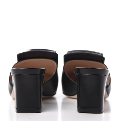 Gucci Malaga Kid Crystal Square G Madelyn Mules 36.5 Black 7 of 11