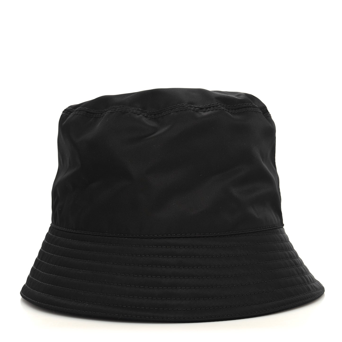 Re-Nylon Metal Triangle Logo Mens Bucket Hat M Black