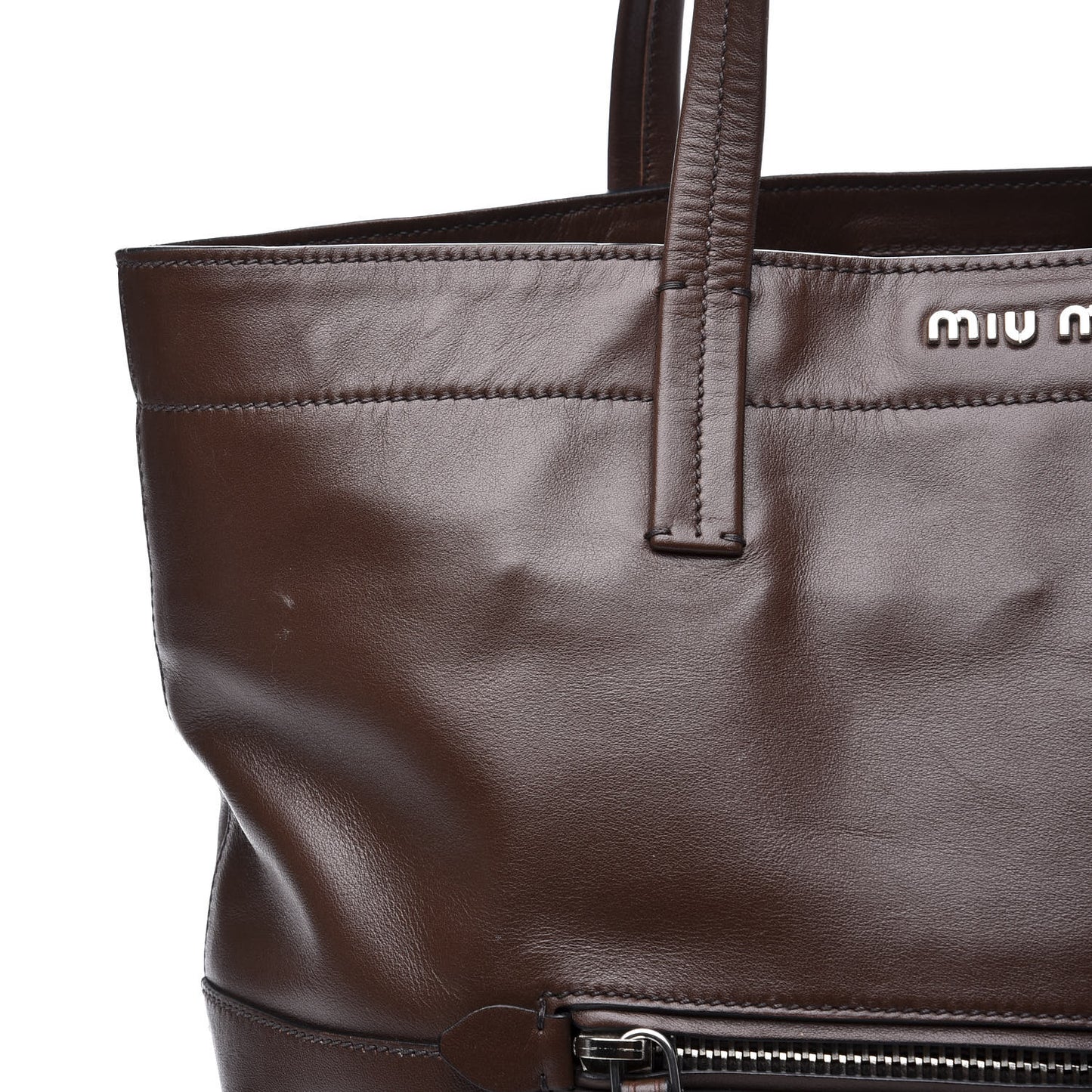 Vitello Soft Calfskin Shopping Tote Bruciato