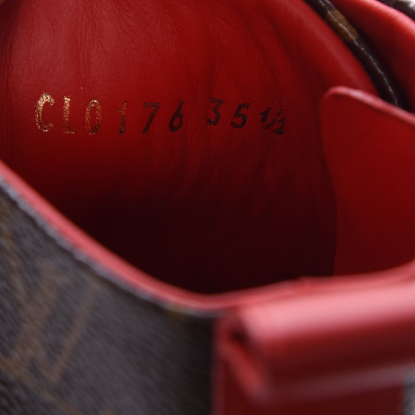 Calfskin Patent Monogram Stellar Sneaker Boots 35.5 Rouge