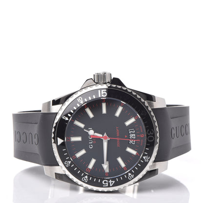 Gucci Stainless Steel Rubber 40mm Dive Quartz Watch Black 3 of 7