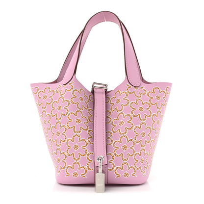 Hermes Swift Micro Lucky Daisy Picotin Lock Mauve Sylvestre 1 of 11