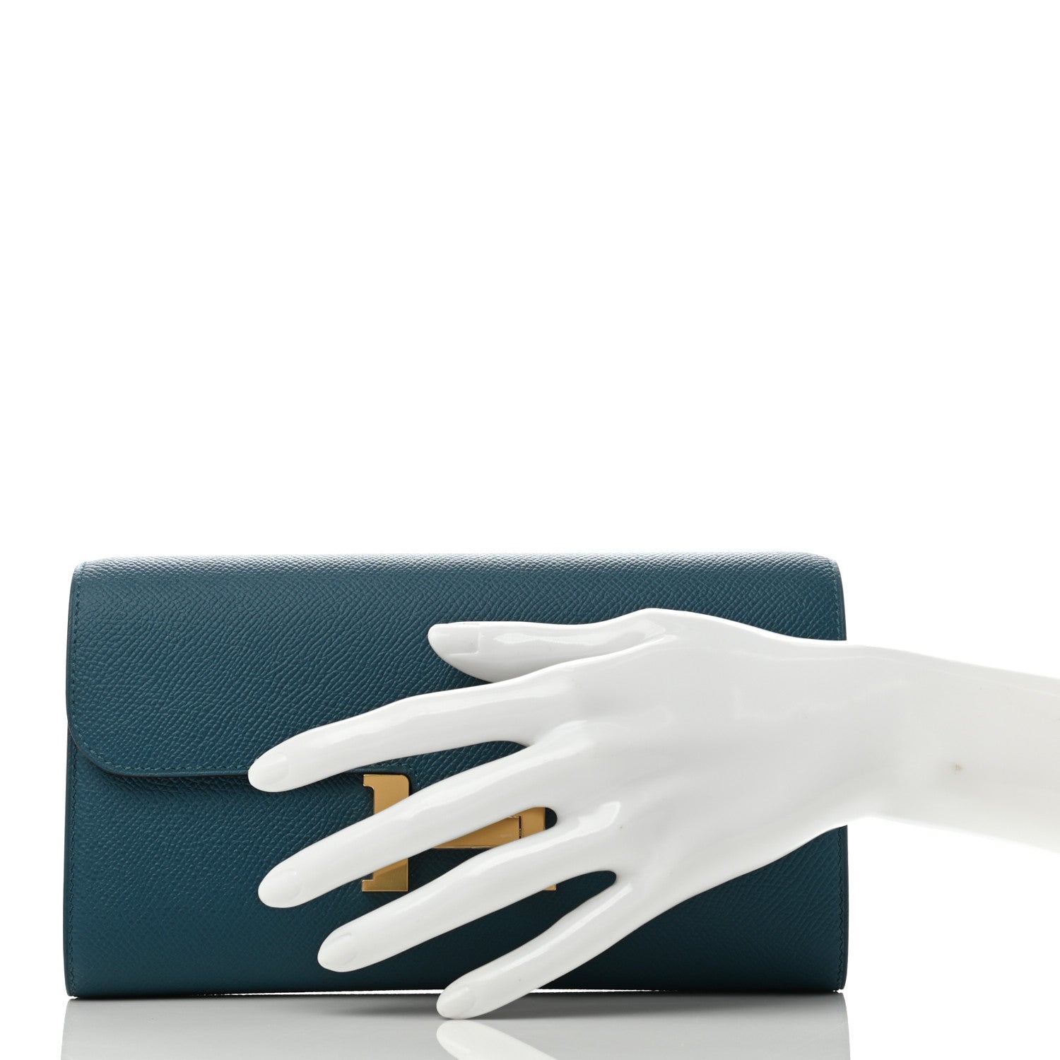 Hermes Epsom Constance Long Wallet To Go Vert Bosphore 2 of 7