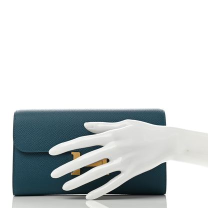 Hermes Epsom Constance Long Wallet To Go Vert Bosphore 2 of 7