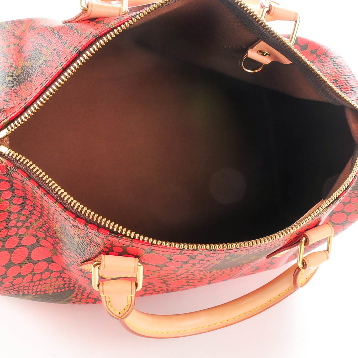 Louis Vuitton Monogram Kusama Town Speedy 30 Red 5 of 7