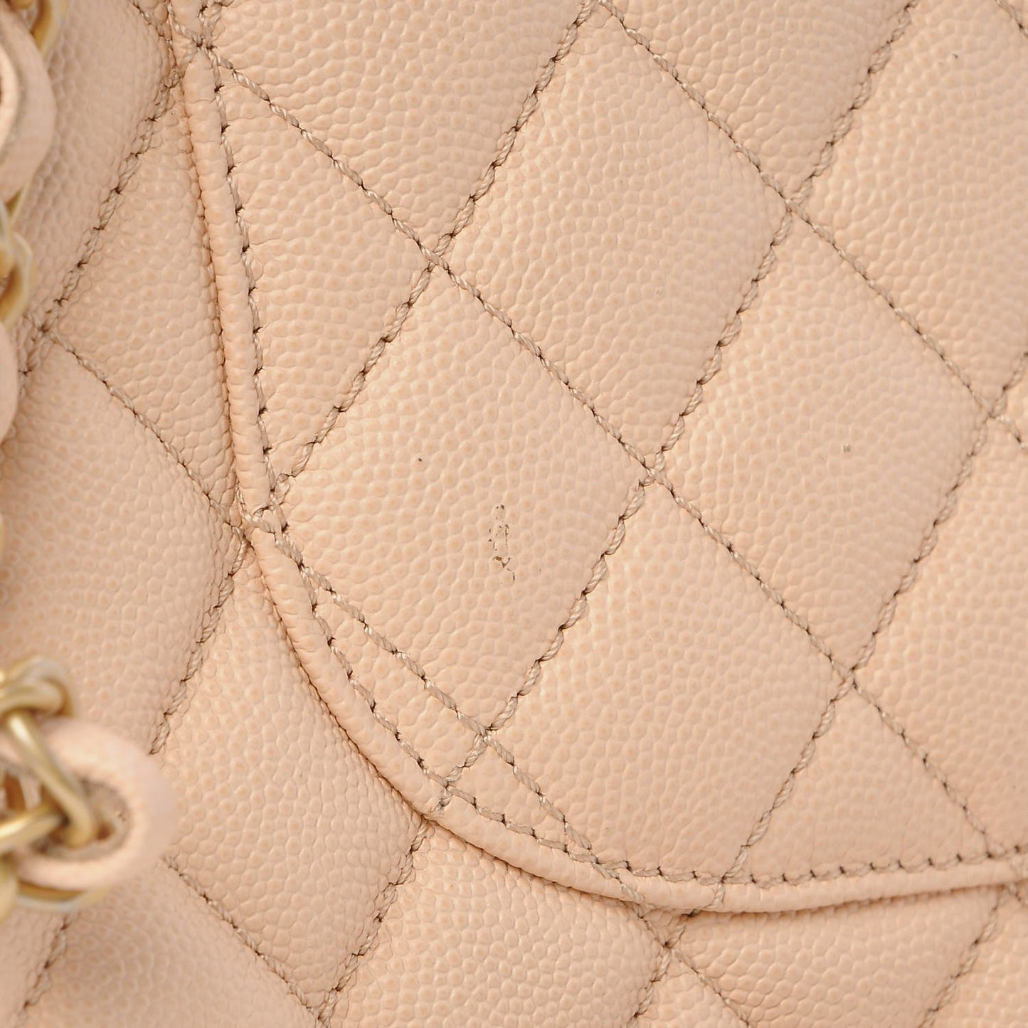 Caviar Quilted Small Coco Handle Flap Light Beige