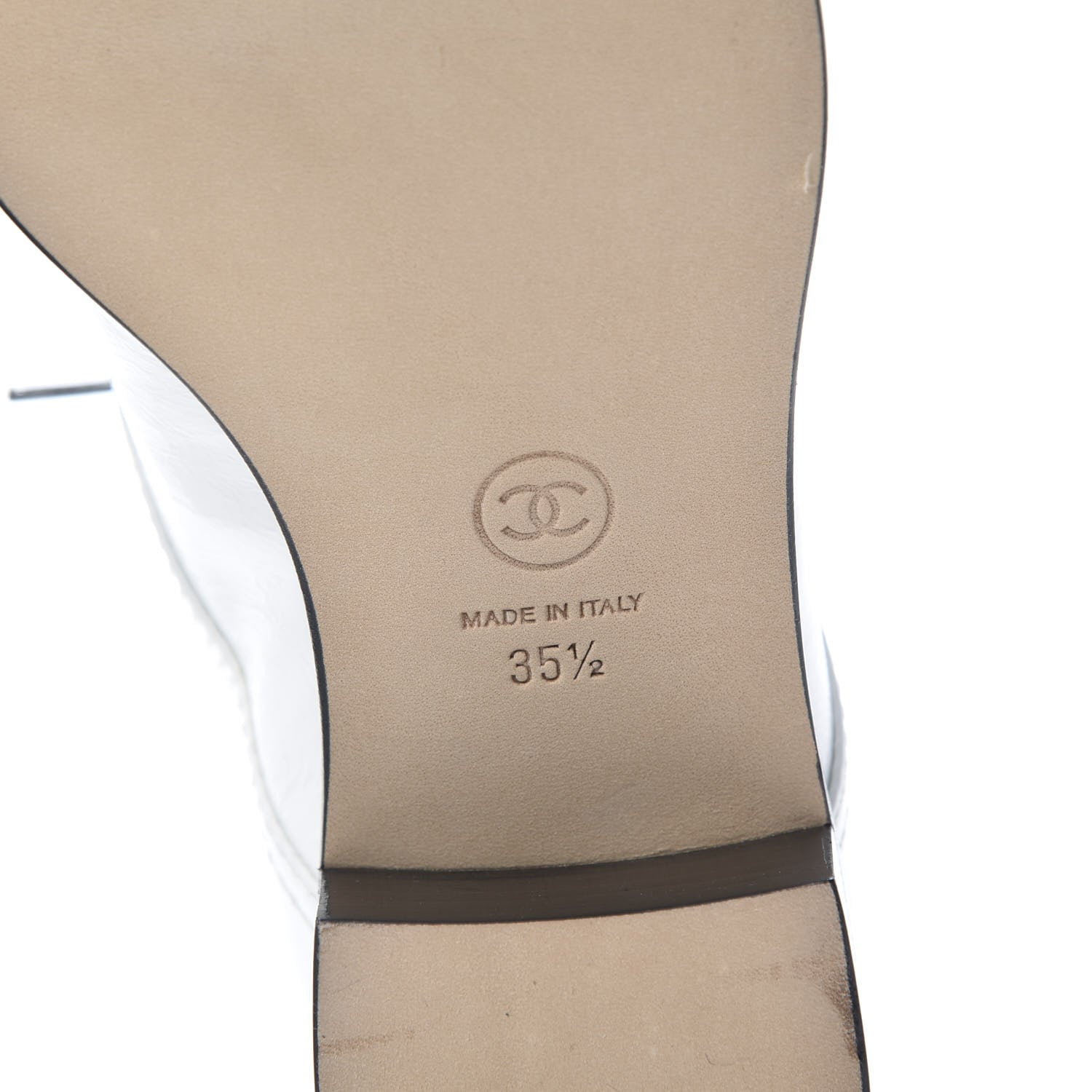 Chanel Patent Calfskin CC Lace Up Boots 35.5 White Black 6 of 10