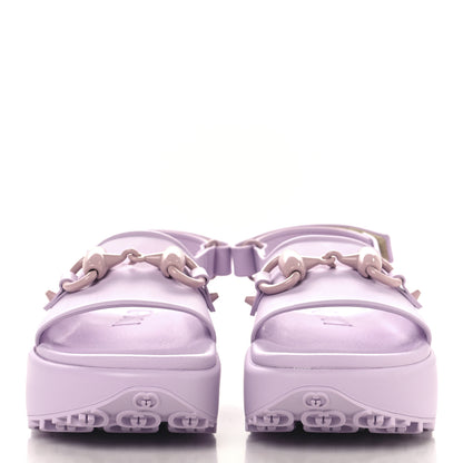 Gucci Soft Rubber Horsebit Touch Womens Strapped Sandals 36 Talc Pink 3 of 10