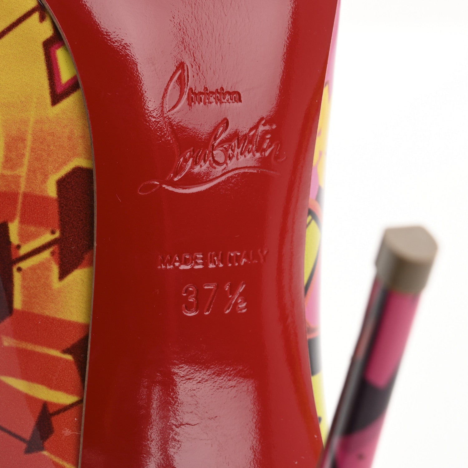 Christian Louboutin Patent Metrograf Pigalle Follies 100 Pumps 37.5 Multicolor 7 of 9
