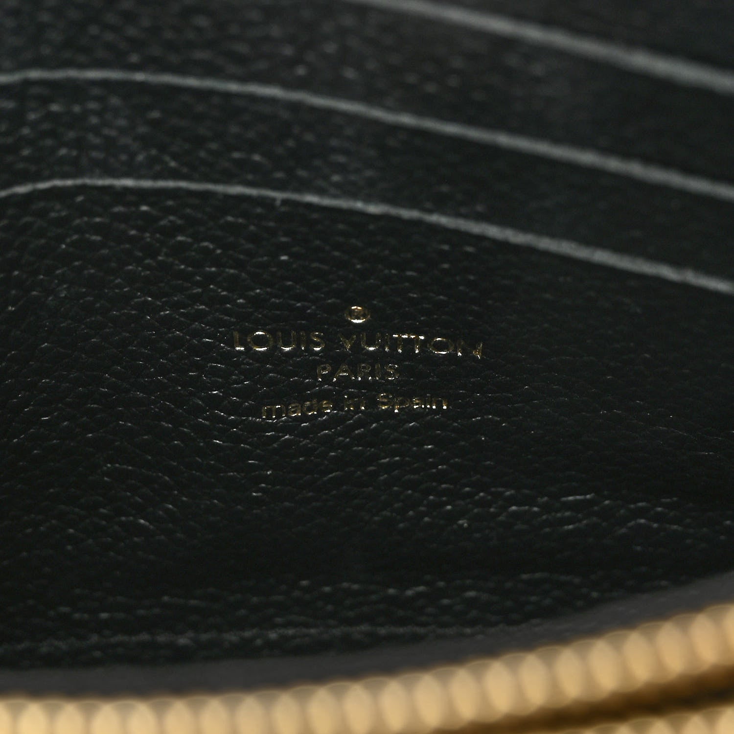 Louis Vuitton Empreinte Monogram Giant Double Zip Pochette Black Cream 6 of 12