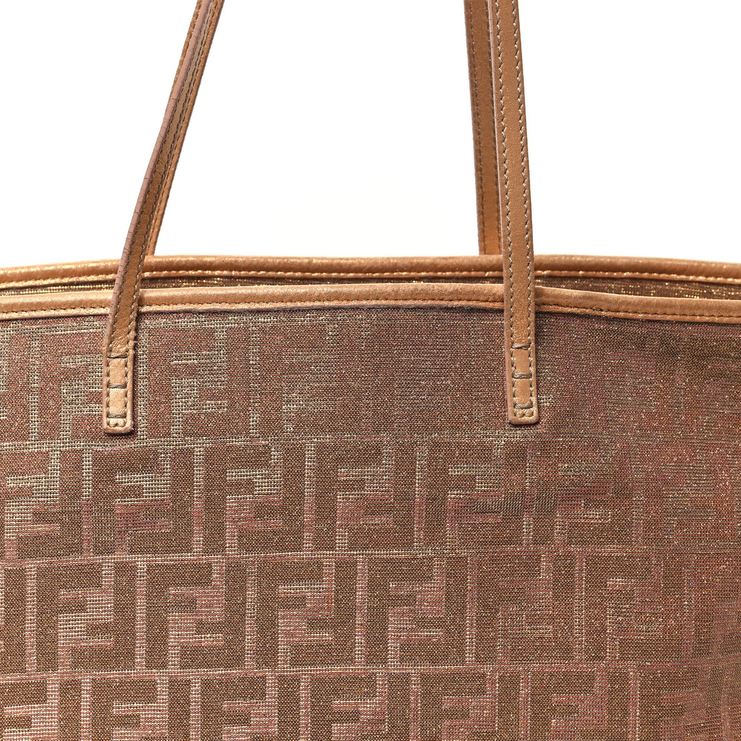 Metallic Lurex Zucca Medium Roll Tote Arancio