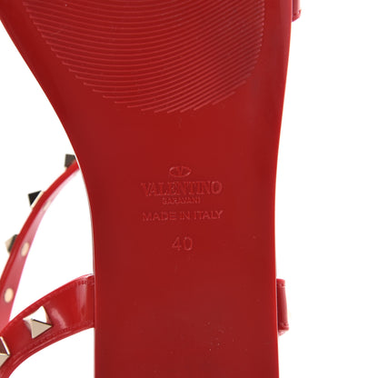 Valentino Garavani PVC Jelly Rockstud Caged Sandals 40 Rouge Pur 6 of 8