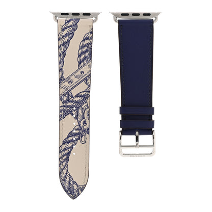 Hermes Swift Circuit 24 45mm Apple Watch Single Tour Band Encre Beton 1 of 7