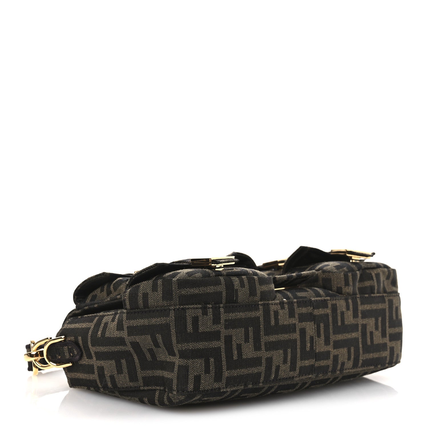 FENDIバッグ Fendi Fabric Jacquard FF 1974 Multipocket Baguette Tobacco Moro