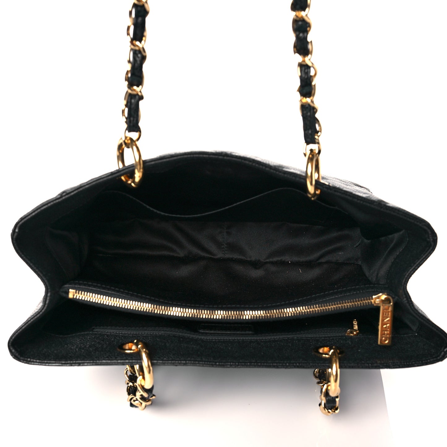 Caviar Quilted Grand Shopping Tote GST Black