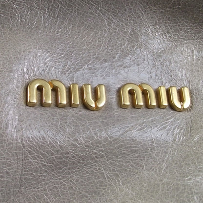Miu Miu Leather Vitello Lux Bow Satchel Gray 6 of 11